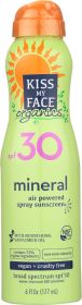 KISS MY FACE: Organic Mineral Spf30 Spray Sunscreen, 6 oz