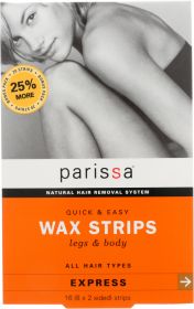 PARISSA: Quick & Easy Wax Strips Legs & Body, 16 pc