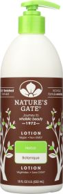 NATURES GATE: Moisturizing Herbal Lotion, 18 oz