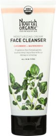 NOURISH ORGANIC: Moisturizing Cream Face Cleanser Cucumber + Watercress, 6 oz