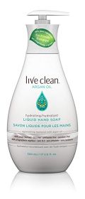 LIVE CLEAN: Soap Liquid Hand Argan Oil, 17 oz