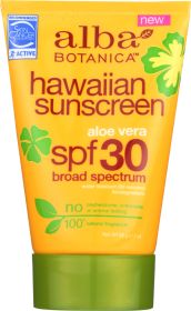 ALBA BOTANICA: Lotion Sun SPF 30 Aloe Vera, 1 oz