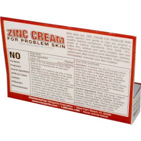 MARGARITE COSMETICS: Zinc Cream for Problem Skin, 1 oz