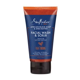 SHEAMOISTURE: Facial Wash and Scrub Men, 4 oz